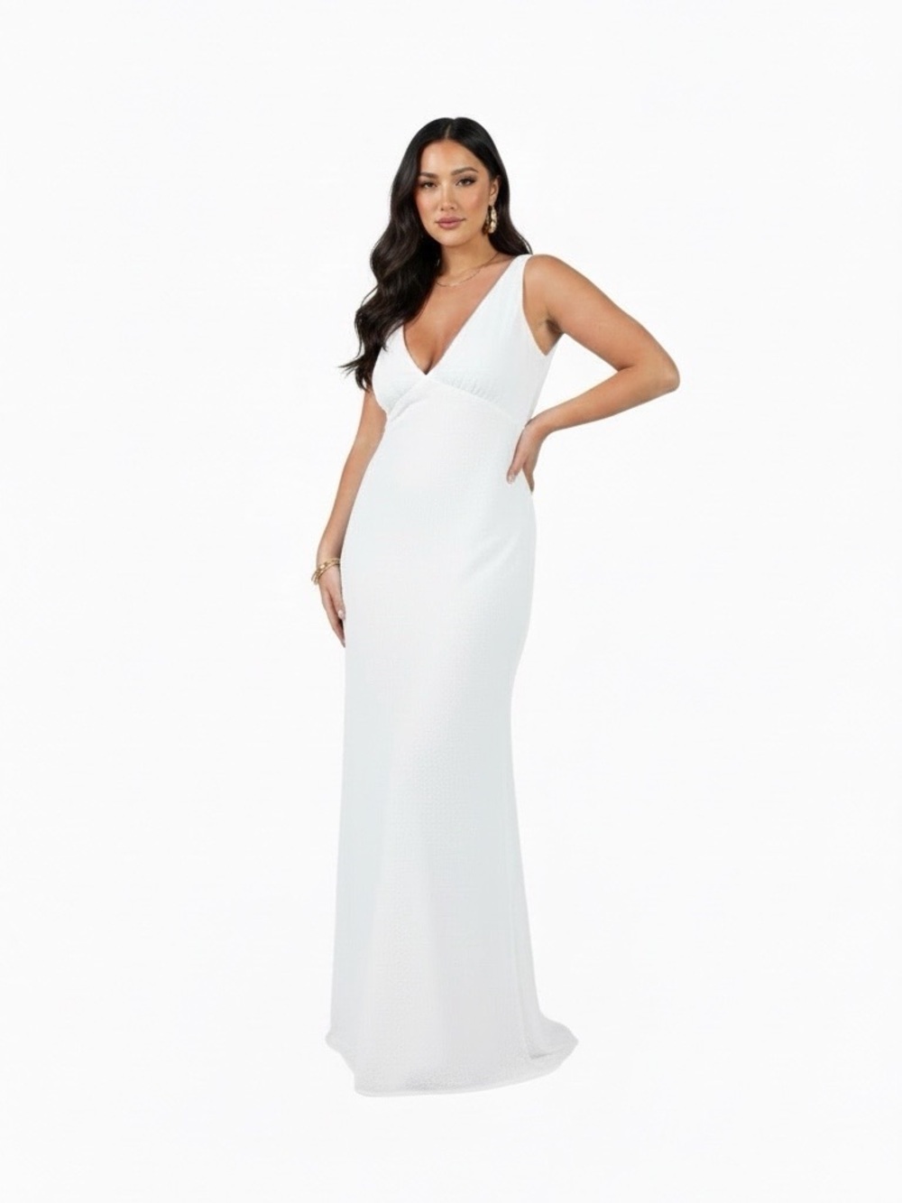 Princess Polly Nellie Elegant White Maxi Dress